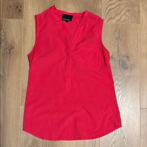 Bright Pink sleevelessV-Neck Shell Top